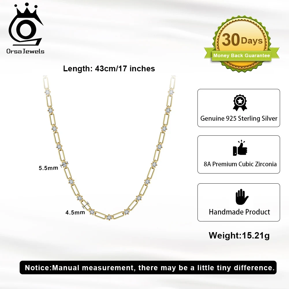 Женская цепочка из серебра 925 пробы с фианитом