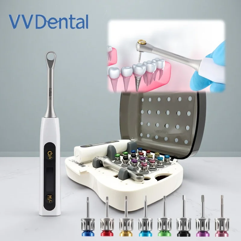 Фото Беспроводной набор для имплантации VV Dental с 16 насадками, профессиональный динамометрический ключ для имплантации и протезирования №1
