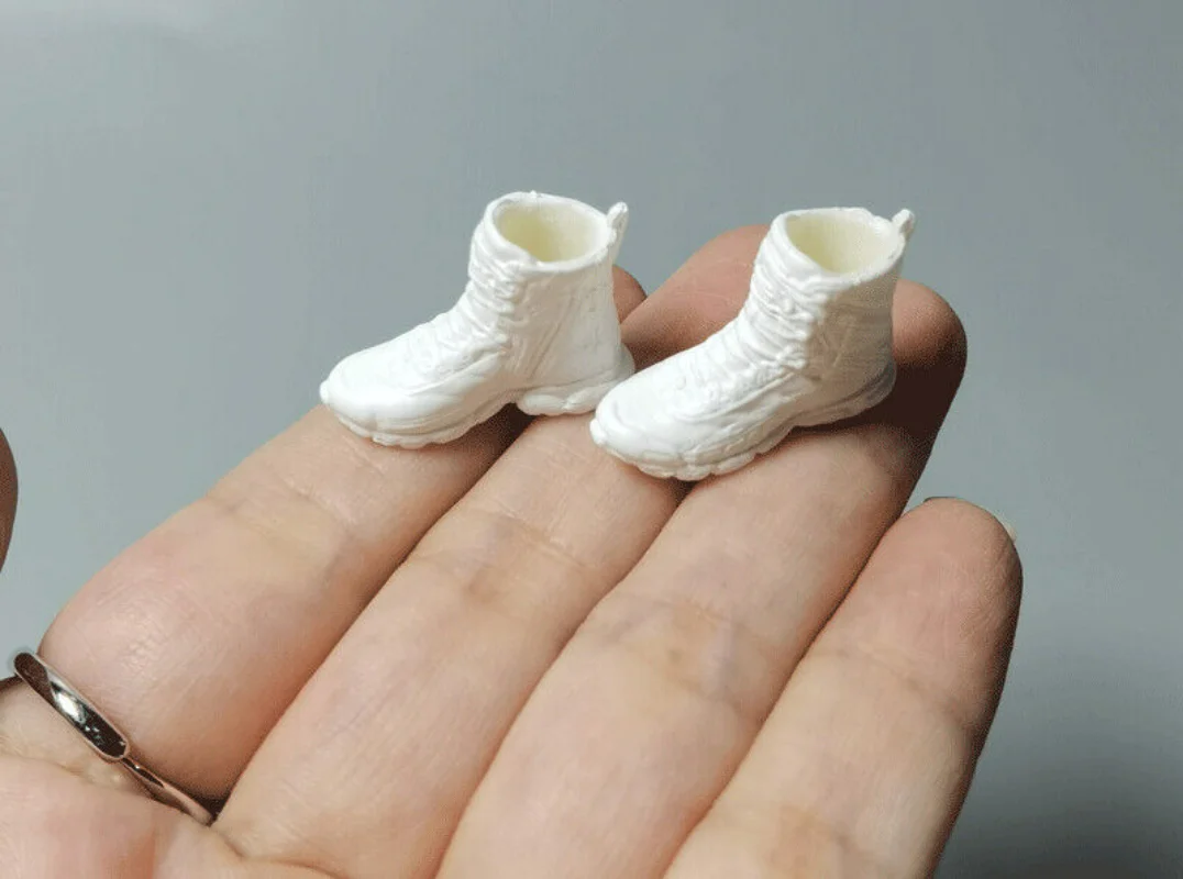 

White CD049 1/12 Scale Soldier Shoes Solid Sneakers Running Shoes Boots Model