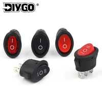 5pcs push button switch 25mmx16 5mm oval boat rocker switch 23 pin 23 position spst 6a250v car power switch with light diy go