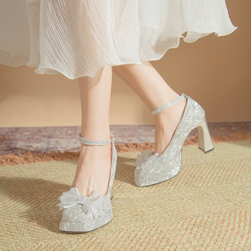 Туфли Лолиты с квадратным носком 2021 короткие туфли-лодочки на платформе и