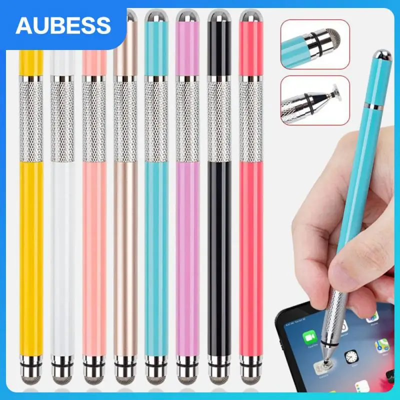 

Light Blue Dual-head Stylus Durable Computer Screen Pen Two In One Painting Office Metal Stylus Tablet Accessories Suction Pen