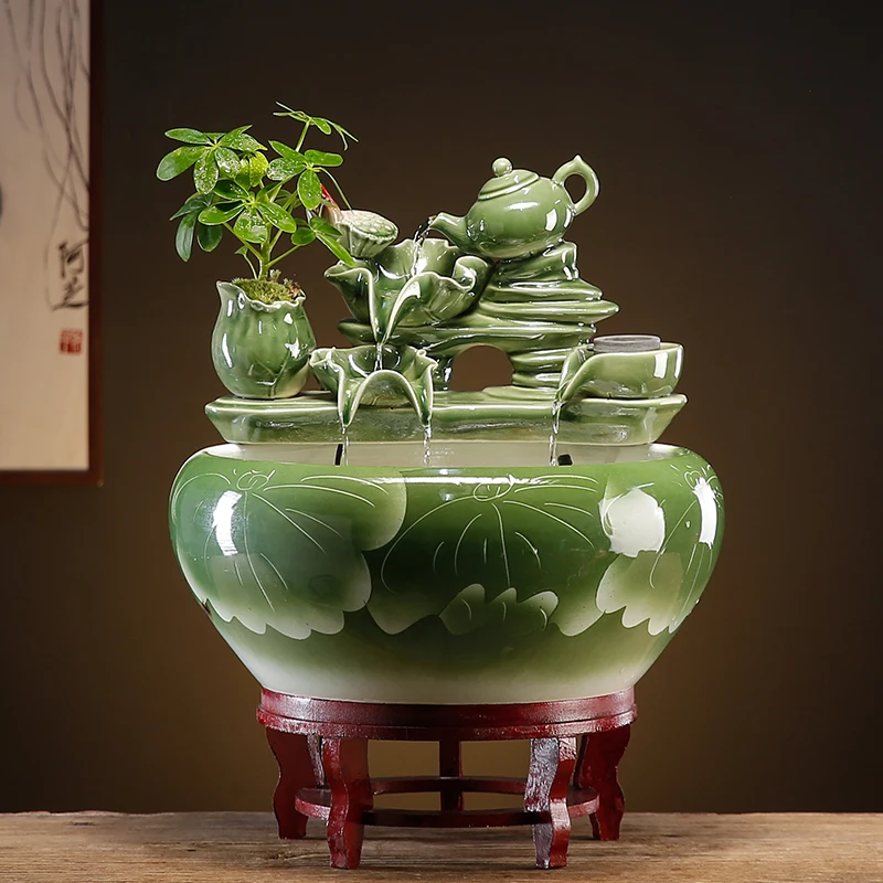 

Make a Fortune as Endless as Flowing Water Decoration Water Fountain Landscape Creative Living Room Home Decoration
