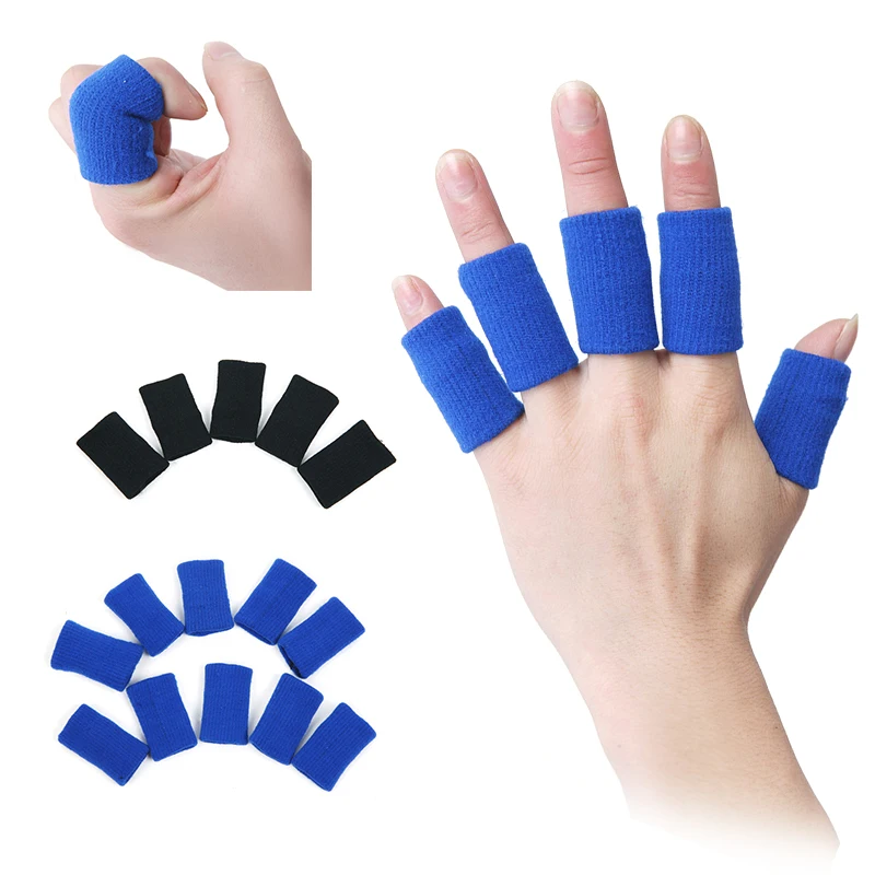 

10-50Pcs Finger Sleeves Gloves for Thumb Splint Brace for Arthritis Breathable Elastic Finger Tape for Basketball Volleyball