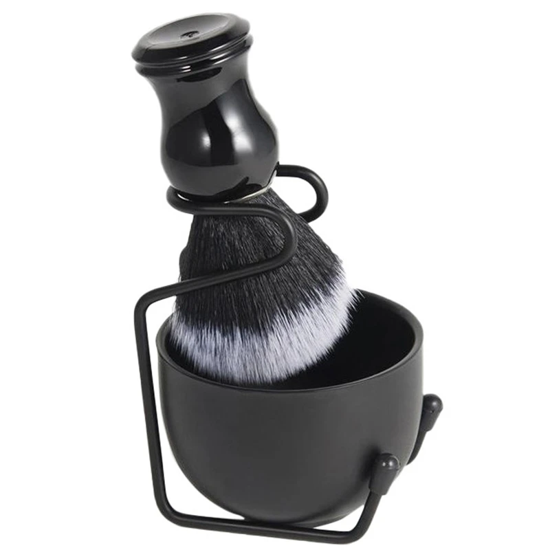 

1Set 3Pcs Professional Black Shaving Brush Holder Support Men's Shaving Brush Beard Brush Shaving Tool