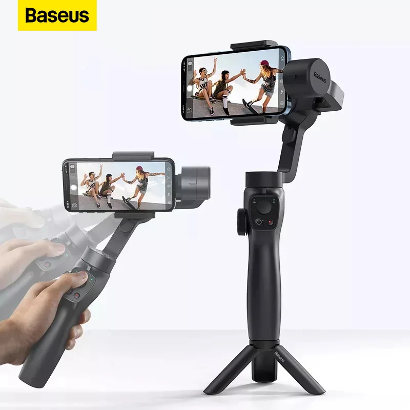 Baseus 3-Axis Handheld Gimbal Wireless Bluetooth Phone Gimbal Stabilizer for iPhone Tripod Gimbal Smartphone Stabilizer Gimbal