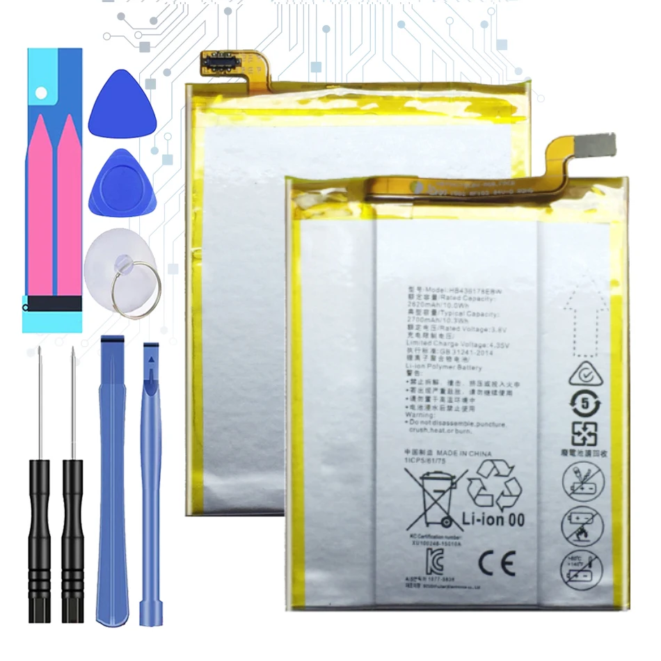 

Аккумулятор HB436178EBW на 2700 мА · ч для Huawei Mate S MateS, стандартная батарея для телефона + Бесплатные инструменты