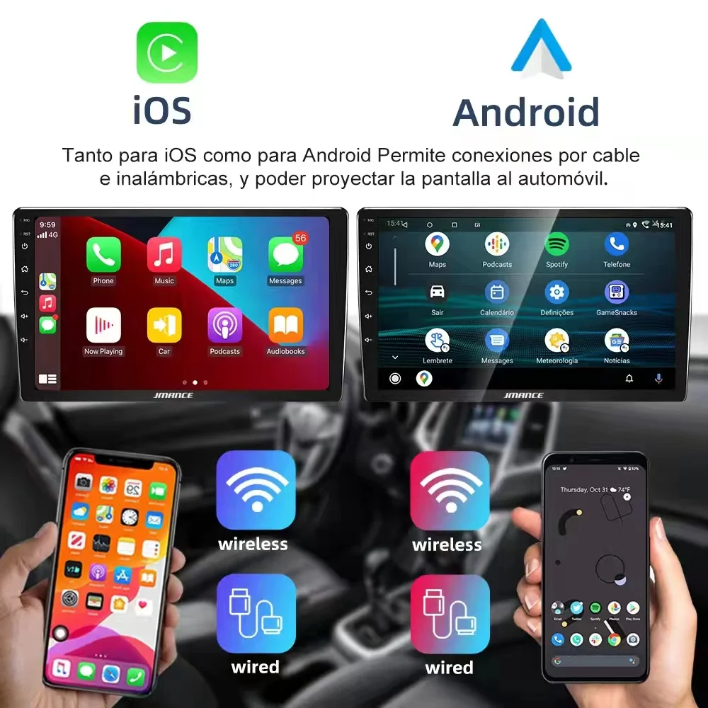 HD мультимедийный 9 дюймовый автомобильный стерео радио android GPS carplay/Авто 4G AM/RDS/DSP