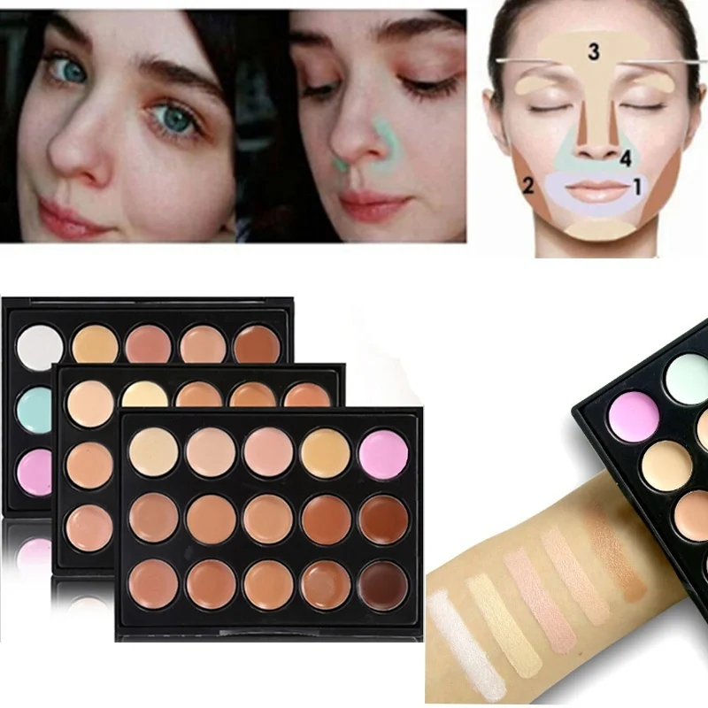 15 Colors Face Concealer Camouflage Cream Contour Palette maquillaje profesional foundation paleta Concealer Cosmetic