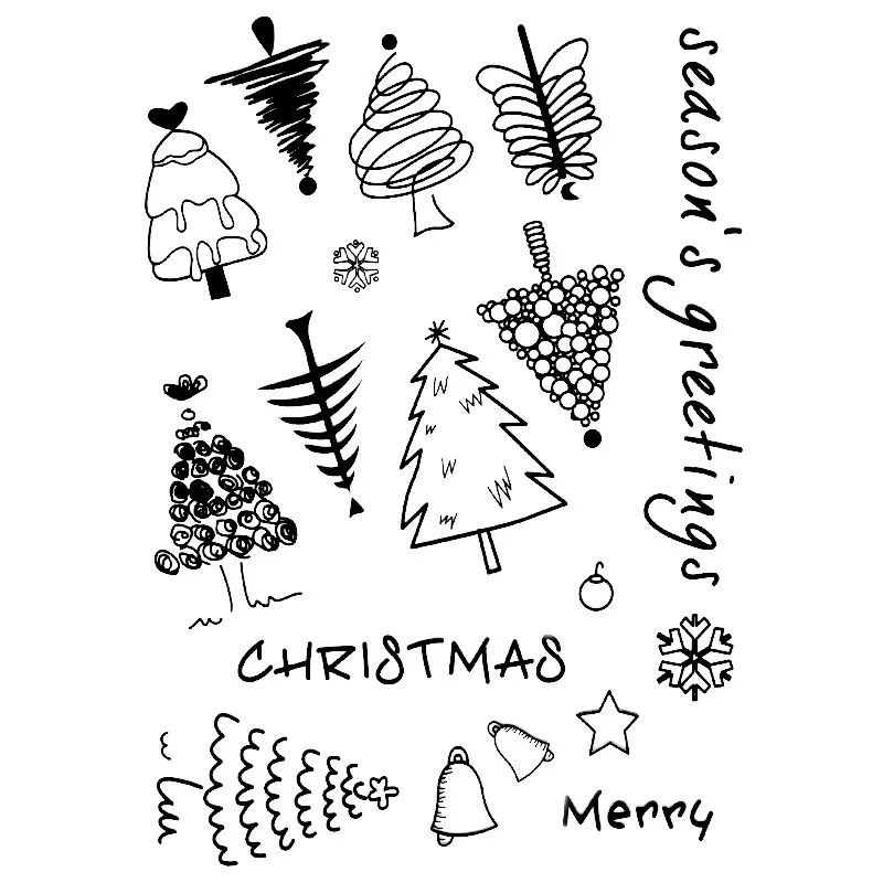 

Clear Stamps SEASON'S GREETINGS CHRISTMAS Scrapbooking Material DIY Photo Cards Account Rubber Stamper Transparent Stamp Sellos