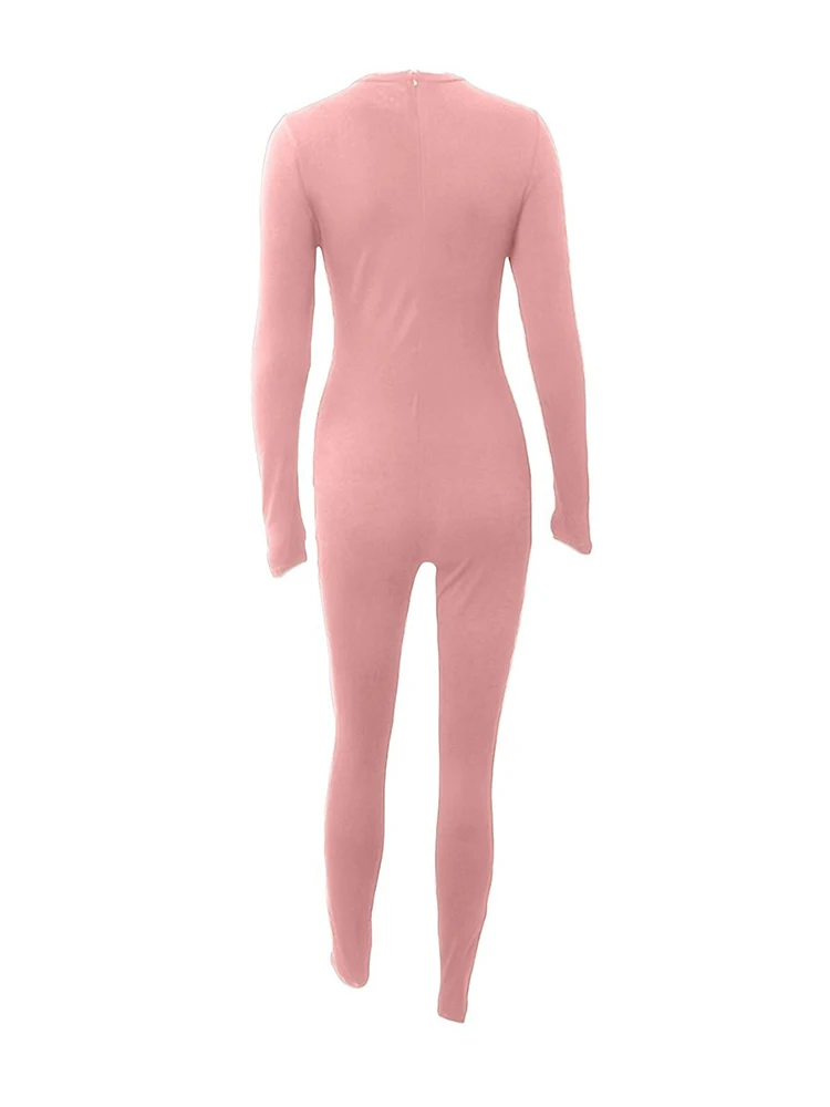 LW осенне-зимний комбинезон с круглым вырезом женский повседневный длинными