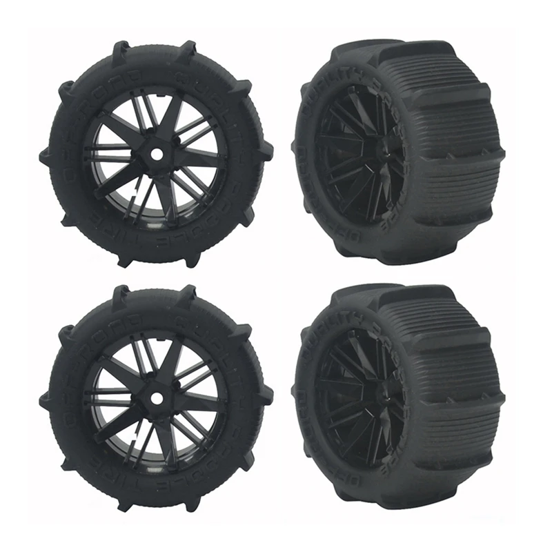 4Pcs 80mm Snow Sand Tires Tyre Wheel for Wltoys 144001 124019 12428 104001 Haiboxing 16889 SG1601 RC Car Upgrade Parts