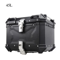 45l universal aluminum alloy motorcycle rear trunk luggage case storage tail box quick release motorcycle carrier product box
