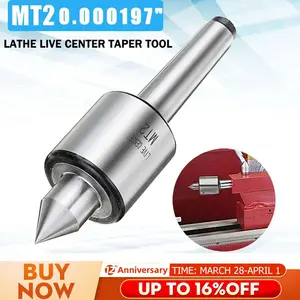Токарный станок Wolike, легированная сталь, серебро, MT2 0,000197 дюйма, конический инструмент под напряжением, вращающийся фрезерный центр под напряжением, аксессуары для конических станков