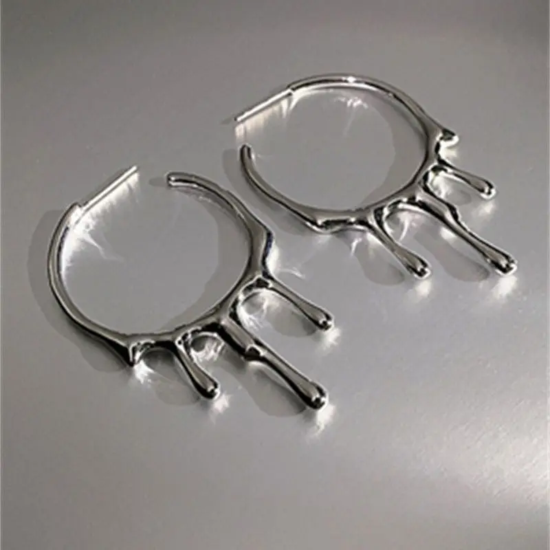 New Fashion Trend Personality Water Drop Earrings Same Model Women's Alloy Earrings Jewelry Wholesale Direct Sales