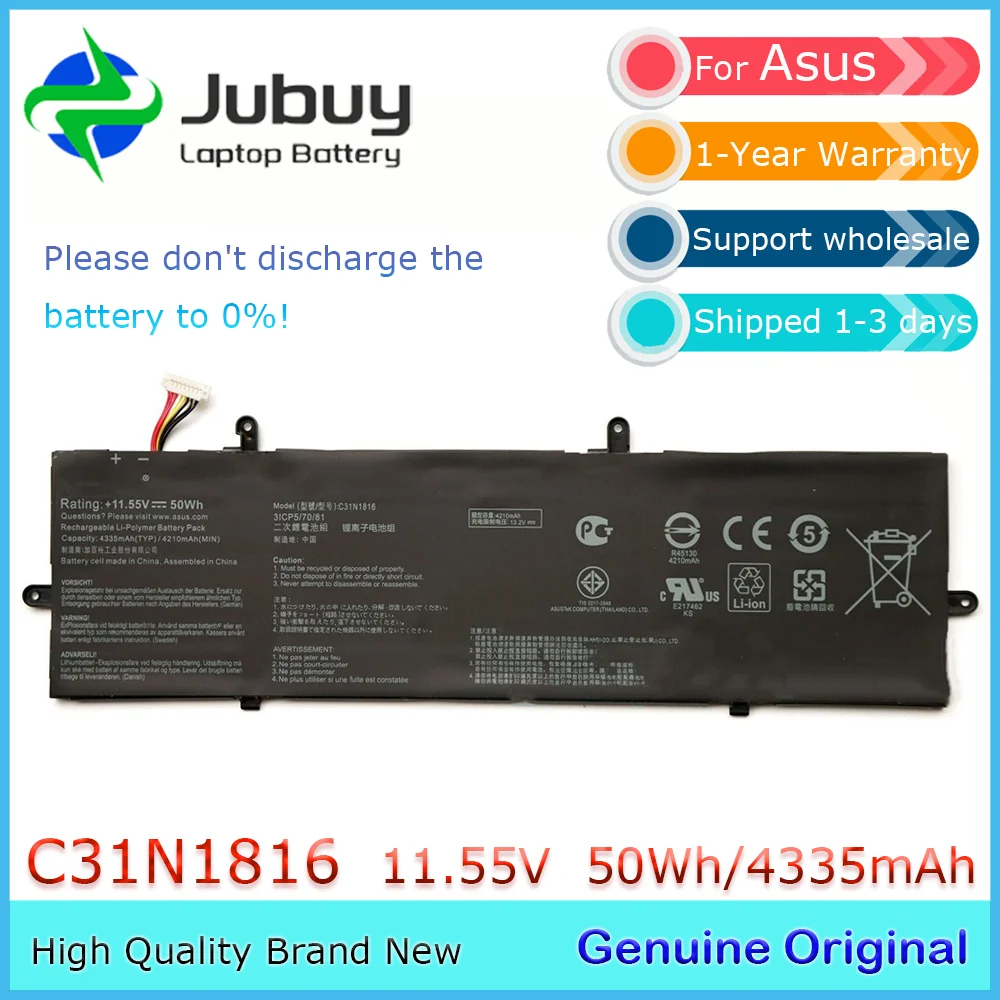C31N1816 11 55 В 4335 мАч оригинальный аккумулятор для ноутбука Asus ZenBook Flip UX362 UX362FA-2B UX362FA-2G