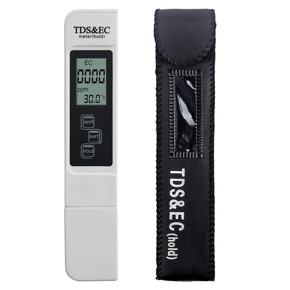 

Цифровой тестер качества воды TDS EC Meter Диапазон 0-9990 Многофункциональный измеритель температуры чистоты воды Тестер TEMP PPM