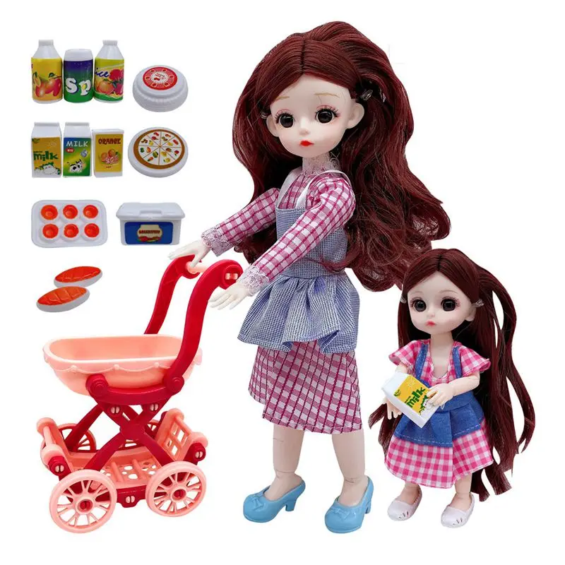 

Shopping Trolley Mini Toys Supermarket Basket Pretend Play BJD Dolls Accessories 30cm Kids Toy Products Children Game Gifts Girl