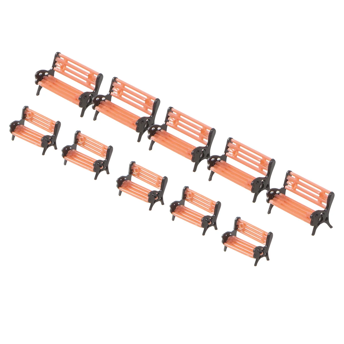 

10 Pcs Miniature Landscape Accessory Construction Micro Bench Model Workbench Park