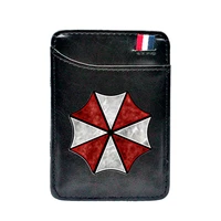 fashion umbrella security printing leather card wallet classic men women money clips card purse cash holder