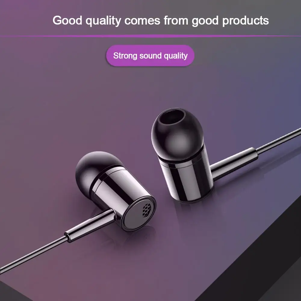 

High Quality Headset 2 Color Optional 3.5mm Earbuds In-ear For Phone Computer Headphone With Mic Earbuds In-ear Wired Earphone