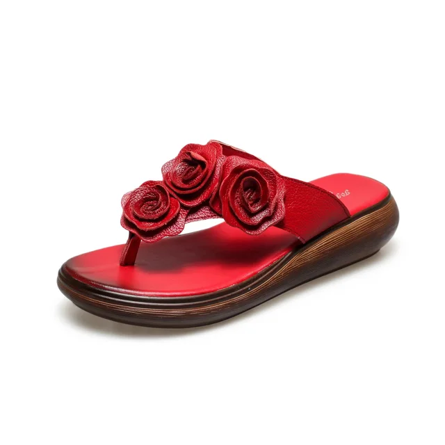 Authentic Fancy Slippers Flats Women's Real Leather Red Designer Thong  Shoes Women Luxury 2022 Branded Flip Flops Sandals - купить по выгодной  цене | AliExpress