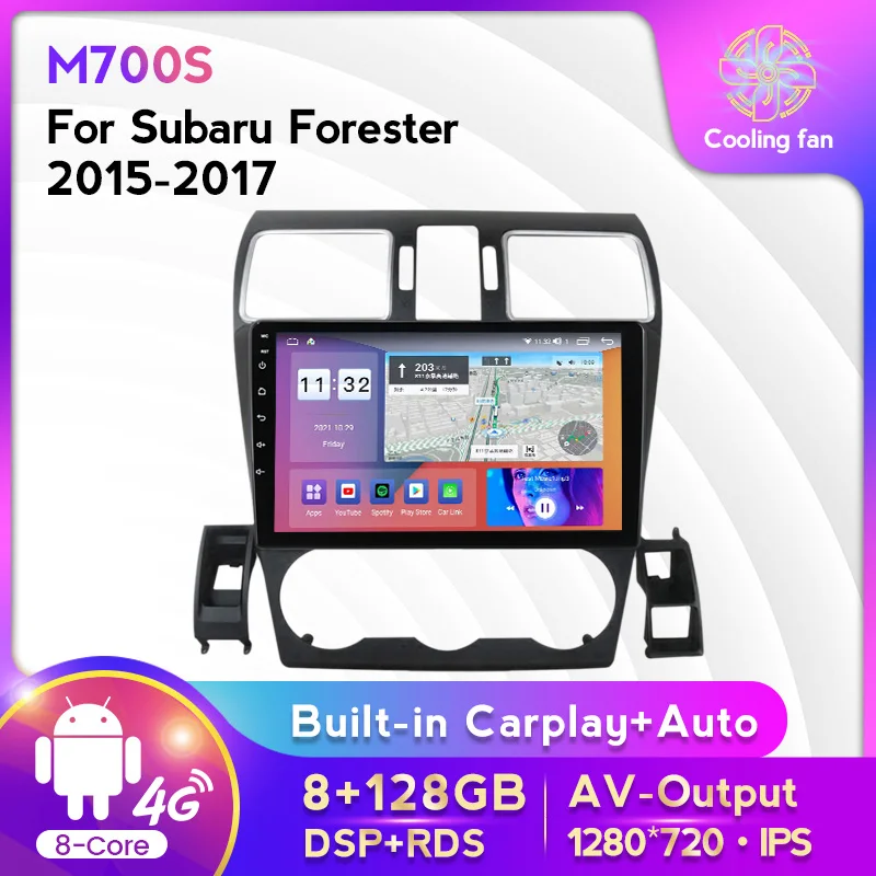 

Auto Audio GPS Navigation Car Radio Android 11 8G+128G For Subaru Forester 2015-2017 8-Core Built-in Carplay Auto WiFi DSP RDS