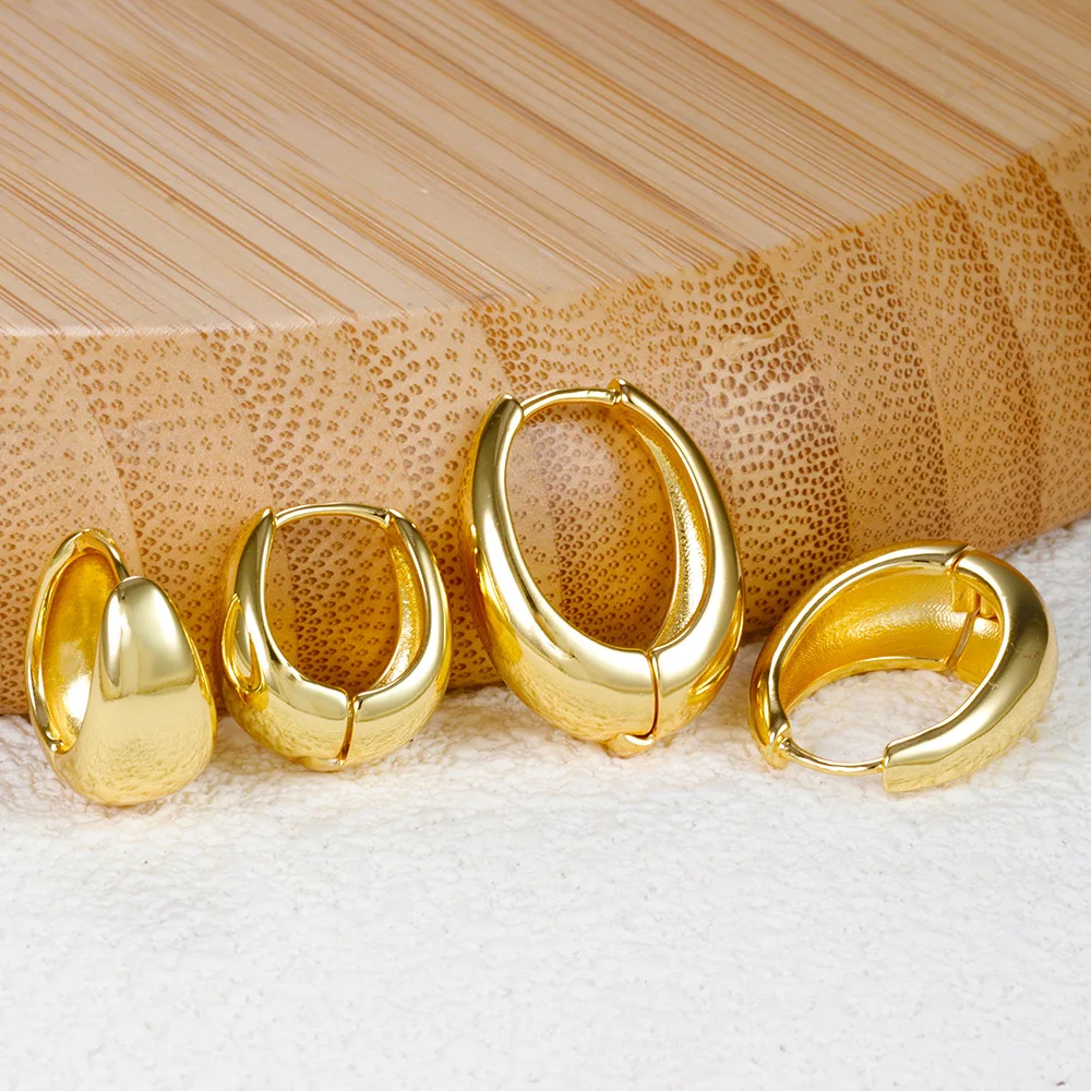 Новые корейские простые глянцевые U-образные Винтажные серьги из нержавеющей