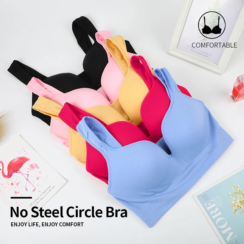 

Women Underwear Plus Size Bras Without Underwire Bones Seamless Push Up Bra Tops Bralette Brassiere Wireless Sports Vest Bras