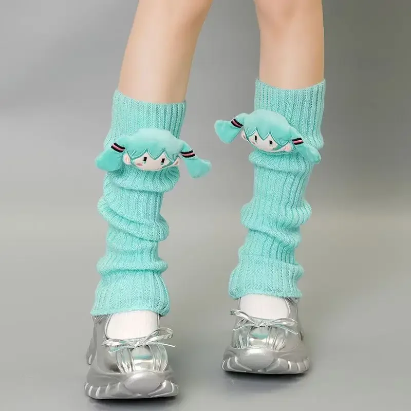 Фото Высокие бедра Hatsune Miku с цветами Kawaii Macaron, милые леггинсы Hatsune Miku Lolita для девочек №1