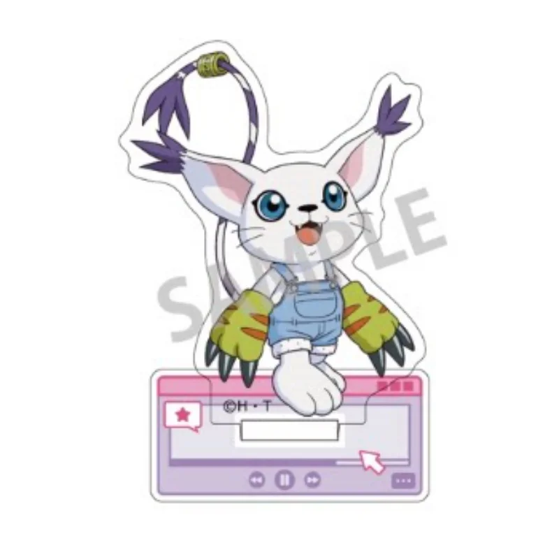 Фото Новая коллекционная акриловая фигурка Digimon Adventure Workwear Q Digimon, 10 см, для декора стола, милая, очаровательная, аниме-украшение №4