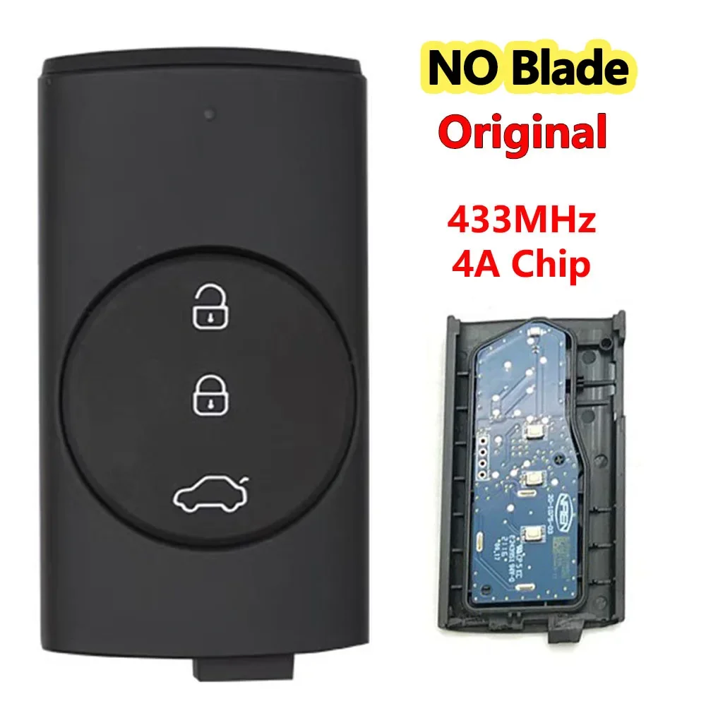 

Оригинальный дистанционный ключ XNRKEY 3B для автомобиля, чип 4A 433 МГц для Chery Tiggo 7 Plus 8 Plus, интеллектуальный смарт-ключ без лезвия