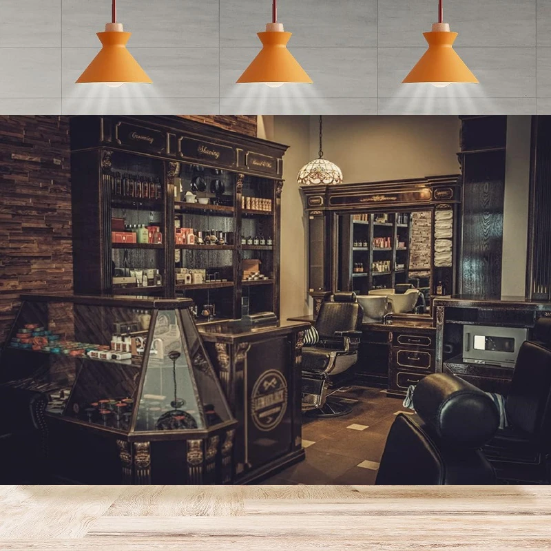 Фон для фотосъемки парикмахерская стрижка бороды бритье парикмахерское кресло