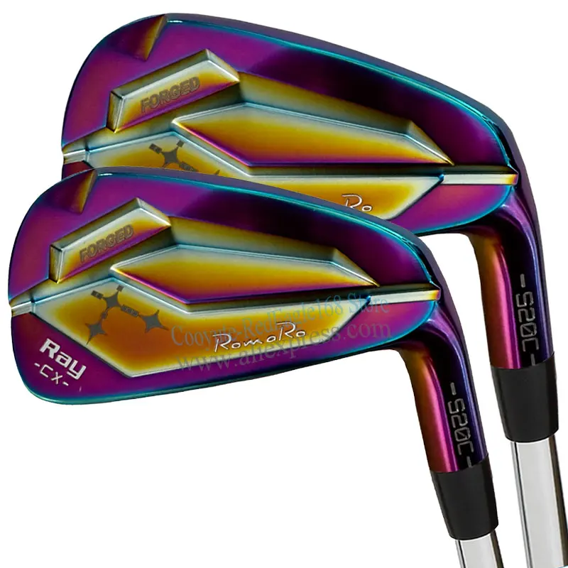 

New Men Golf Clubs Irons Purple RomaRo Ray CX 520C Golf Irons 4-9P Irons Set R/S Steel Shaft or Graphite Shaft Free Shipping