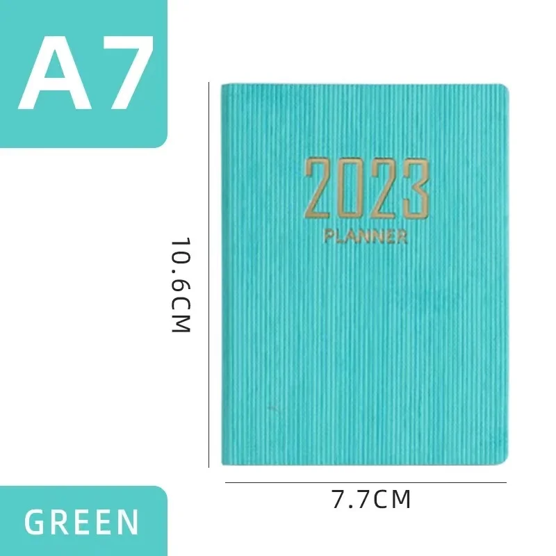 

2023 a7 English agenda book Creative small pocket notebook Daily portable multi-functional notepad Customizable gifts