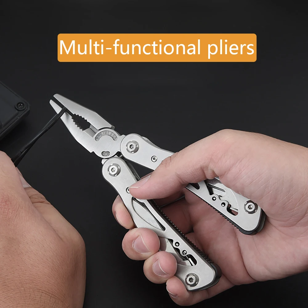 Multifunction Portable Folding Pliers Outdoor Camping Stainless Steel Multi-tool Pocket Knife Multipurpose Repair Tools