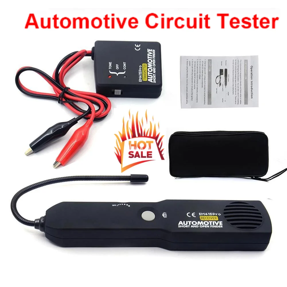 

【2022 Newest】Automotive Tester Cable Wire Short Circuit Breakpoint Tester 6-42V DC Line Finder Car Broken Wires Detector