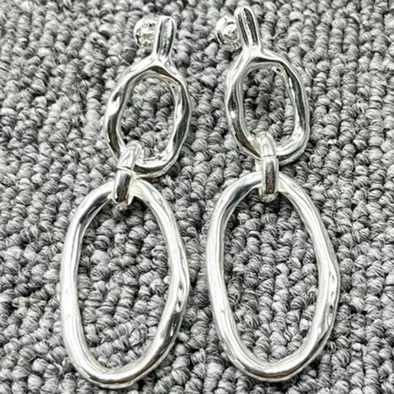 

Creative design Spain original fashion electroplating 925 silver beautiful earring section jewelry gifts