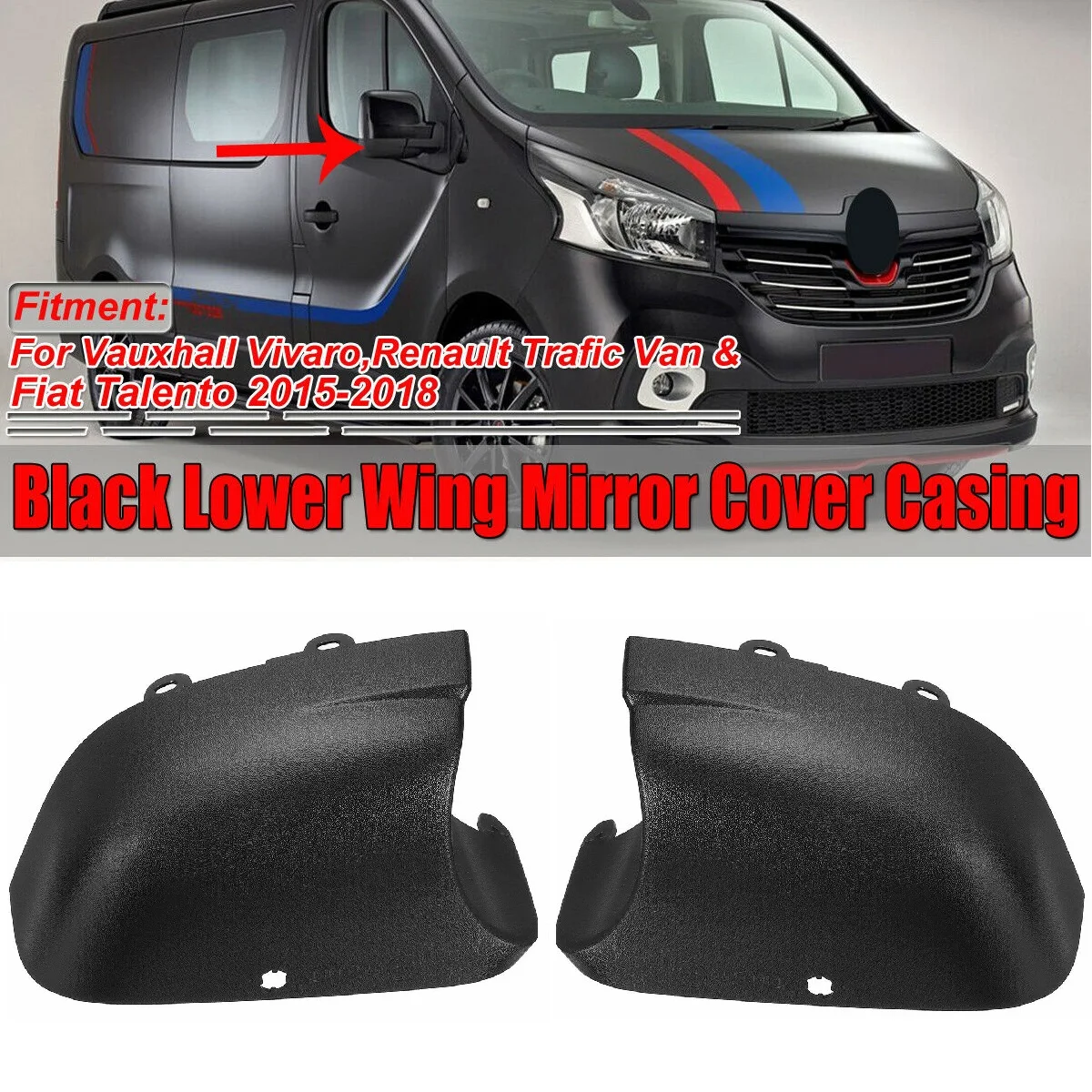 

For VAUXHALL VIVARO 2014 Rearview Mirror Outer Cap Base Cover Housing Decorative Cover Left Right Side Rearview Mirror Cover Cap