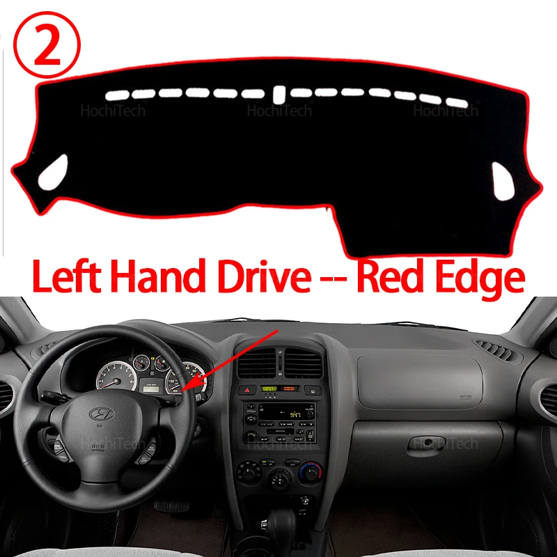 

Для Hyundai Santa Fe SM Classic 2001-2006 противоскользящий чехол для приборной панели, защитная накладка, автомобильные аксессуары, солнцезащитный ковер