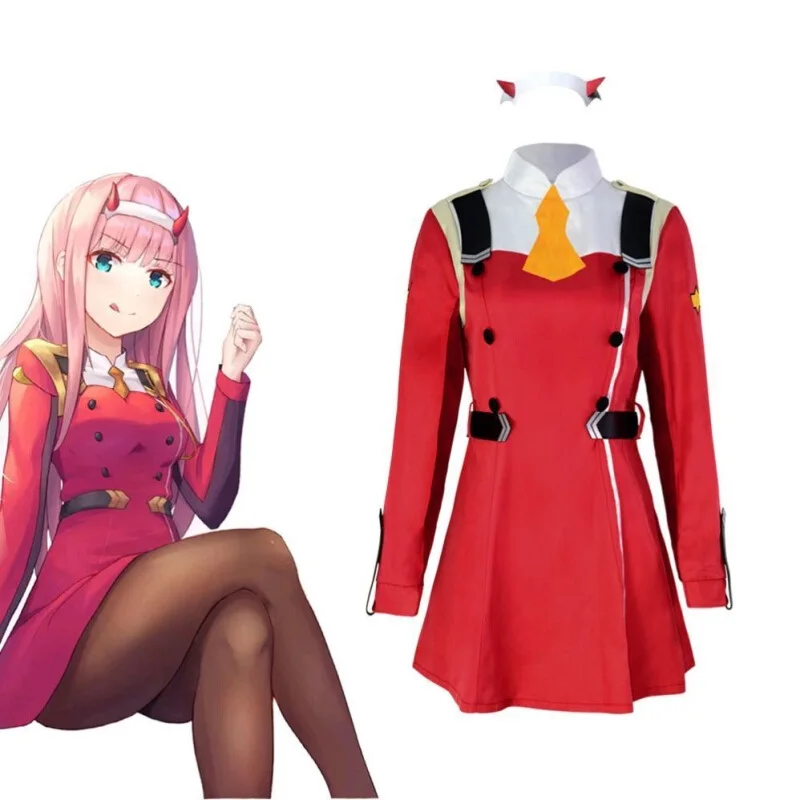 

Unisex Anime Cos DARLING in the FRANXX ZERO TWO 02 Cosplay Costumes Halloween Christmas Party Uniform Sets Suits
