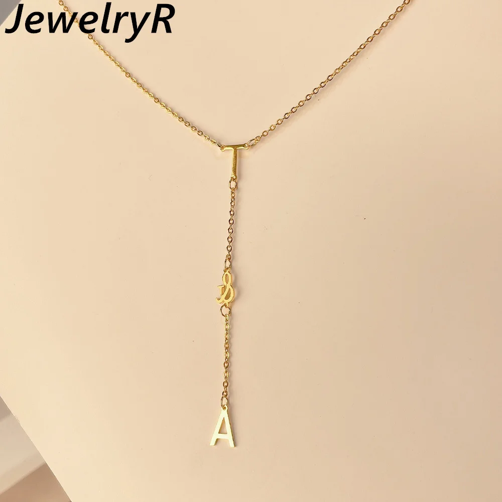

Ожерелье Jewelry с вертикальными буквами на заказ, индивидуальный Y-образный кулон из нержавеющей стали, чокер для женщин, ювелирные изделия, ро...