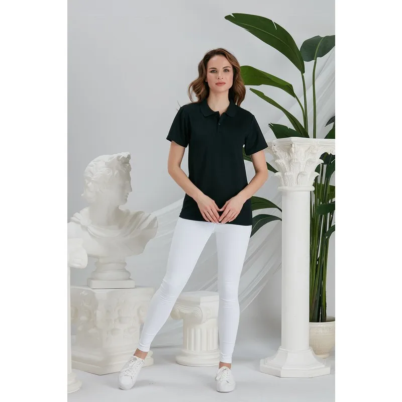 

Black Polo Collar Knitted Basic Short-Sleeve T-Shirt T Shirt Y2K Top Nostalgic Summer Women T-Shirt Anime Bluz