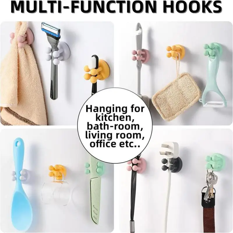 

Силиконовые держатели для зубных щеток, многофункциональный крючок, водонепроницаемый самоклеящийся настенный одинарный крючок для подве...