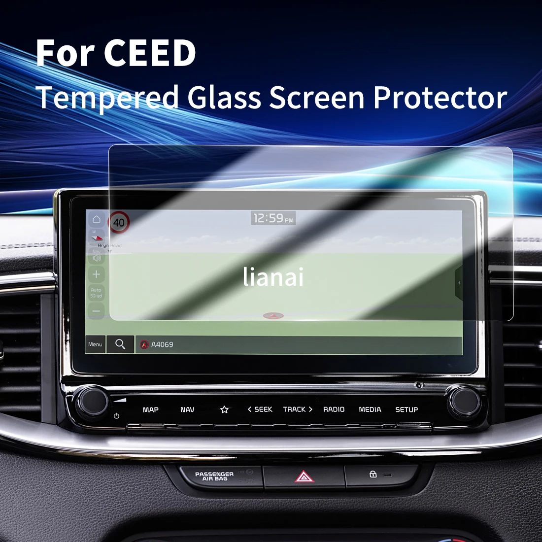 Защитная пленка для экрана Carplay защитная из закаленного стекла навигатор авто