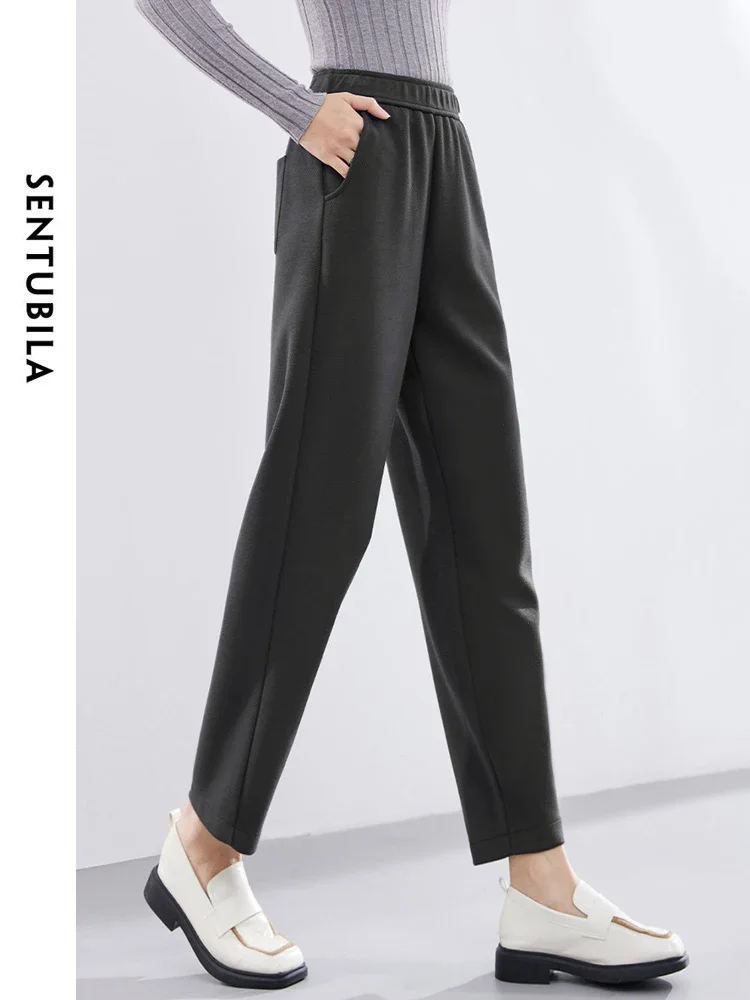 Женские плотные теплые повседневные брюки Sentubila длиной до щиколотки весна 2024