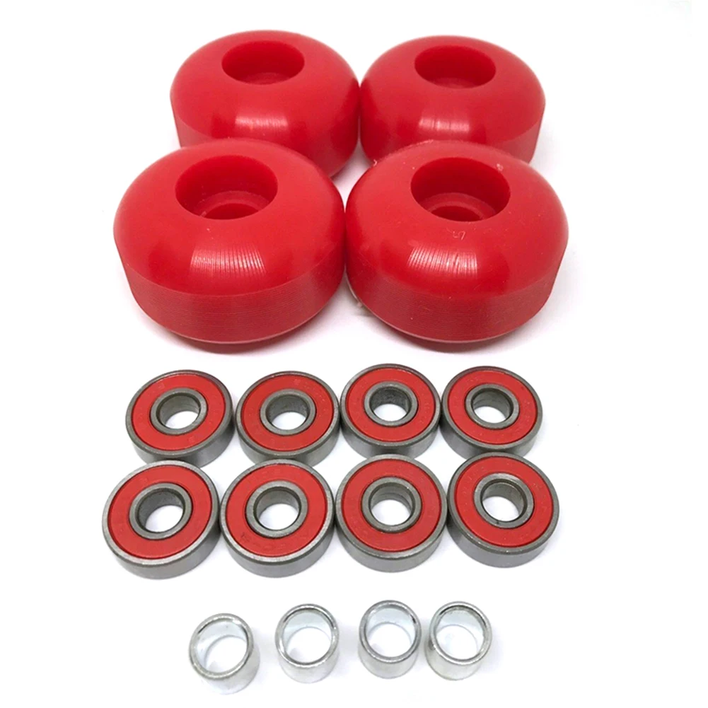 

4pcs 52x30mm Skateboard Wheels 95A +8pcs ABEC9 Bearings + 4x Spacers PU Replacement Wheels For Longboard Cruiser Accessories