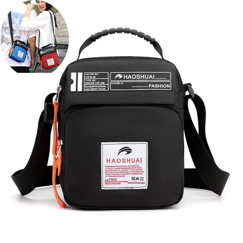 

With Body Top Handle Bag Bags Shoulder Small Male Sling Nylon Fashion Men Short Messenger Cross Waterproof Casual Tote Purse