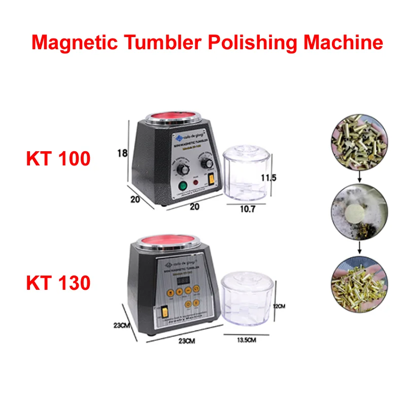 

Magnetic Tumbler Polishing Machine KT100 KT-130 Mini Magnetic Jewelry Polisher Tumbler Jewelry Tools