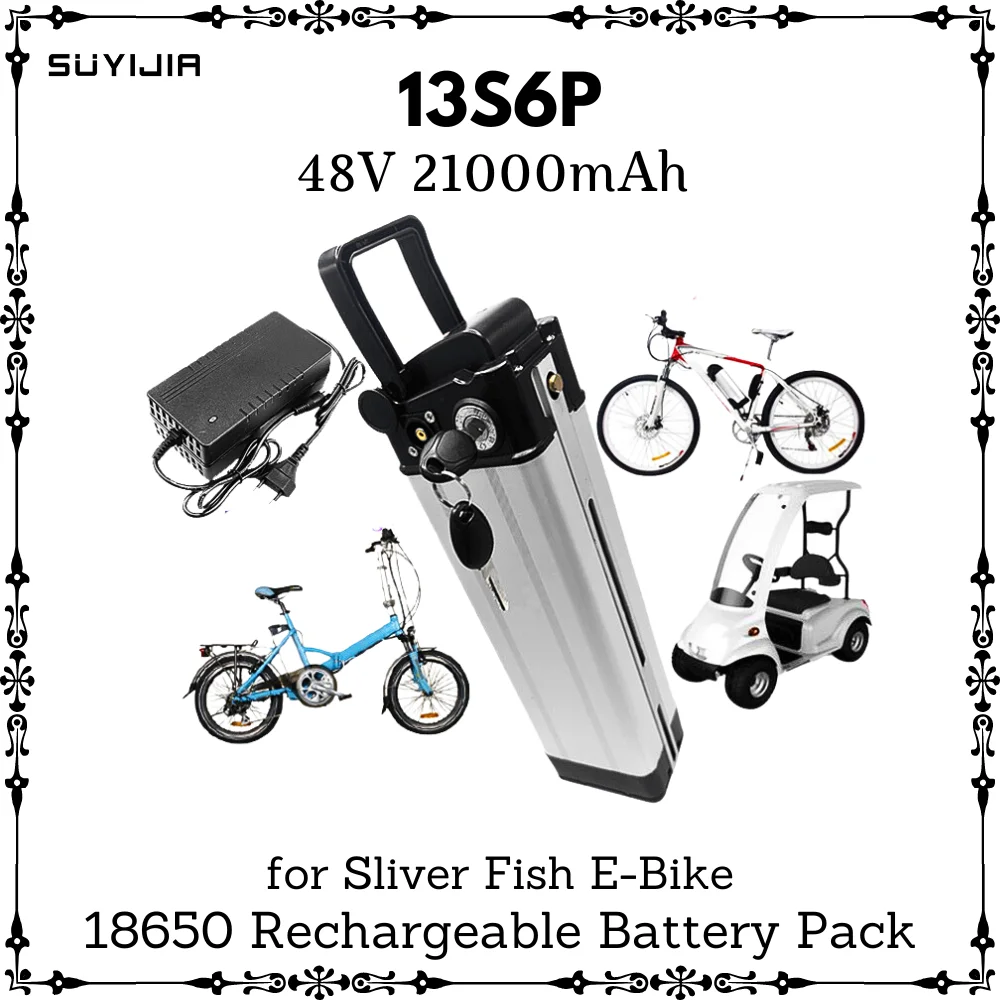 

18650 48V Silverfish Electric Bicycle 21AH Li-ion Power Battery Pack for - G-Hybrid Urban Folding Electric Bicycle Inner BMS